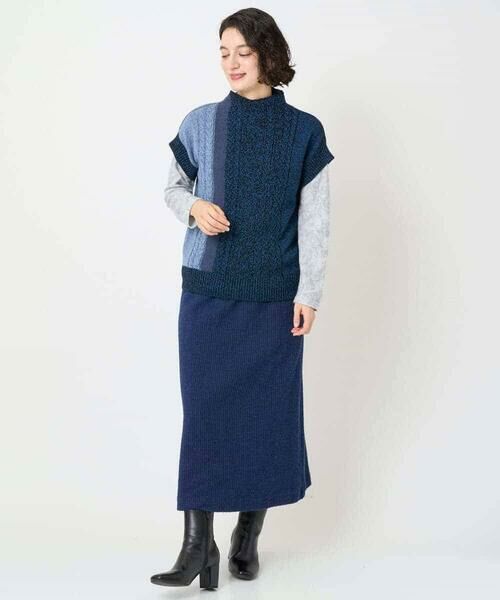 Maison de CINQ / メゾン ドゥ サンク ベスト | [日本製]SILEインターシャニットベスト | 詳細17