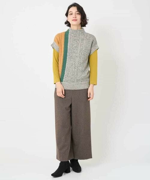 Maison de CINQ / メゾン ドゥ サンク ベスト | [日本製]SILEインターシャニットベスト | 詳細20