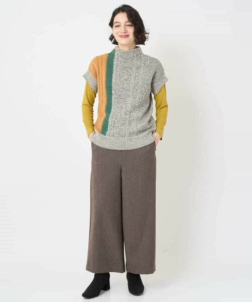 Maison de CINQ / メゾン ドゥ サンク ベスト | [日本製]SILEインターシャニットベスト | 詳細22