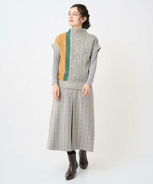 Maison de CINQ / メゾン ドゥ サンク ベスト | [日本製]SILEインターシャニットベスト | 詳細28