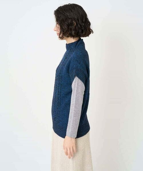 Maison de CINQ / メゾン ドゥ サンク ベスト | [日本製]SILEインターシャニットベスト | 詳細6