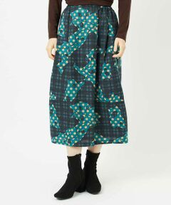 Maison de CINQ / メゾン ドゥ サンク ロング・マキシ丈スカート | [日本製]ウール混ビエライタリアプリントスカート