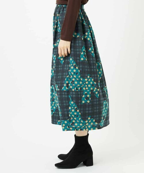 Maison de CINQ / メゾン ドゥ サンク ロング・マキシ丈スカート | [日本製]ウール混ビエライタリアプリントスカート | 詳細3