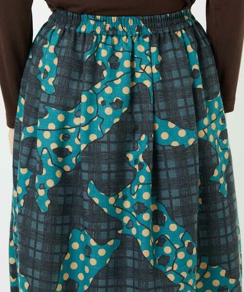 Maison de CINQ / メゾン ドゥ サンク ロング・マキシ丈スカート | [日本製]ウール混ビエライタリアプリントスカート | 詳細5