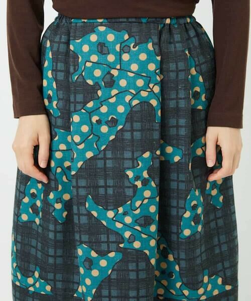 Maison de CINQ / メゾン ドゥ サンク ロング・マキシ丈スカート | [日本製]ウール混ビエライタリアプリントスカート | 詳細6