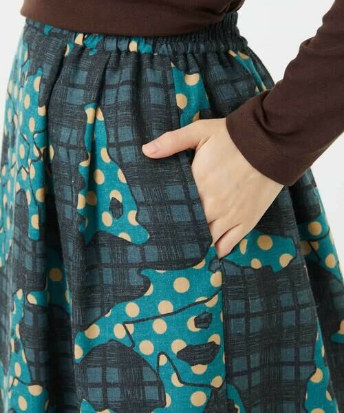 Maison de CINQ / メゾン ドゥ サンク ロング・マキシ丈スカート | [日本製]ウール混ビエライタリアプリントスカート | 詳細7