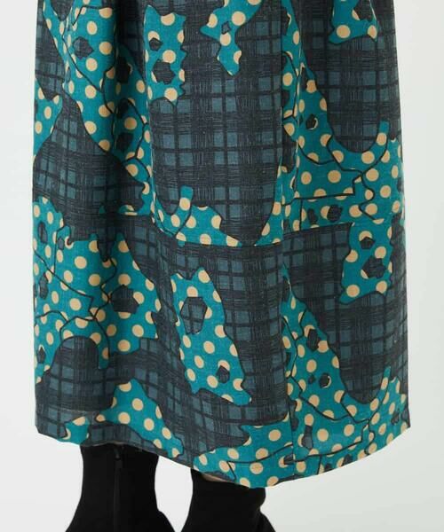 Maison de CINQ / メゾン ドゥ サンク ロング・マキシ丈スカート | [日本製]ウール混ビエライタリアプリントスカート | 詳細8