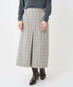 Maison de CINQ / メゾン ドゥ サンク ロング・マキシ丈スカート | レーヨン混ストレッチチェックスカート