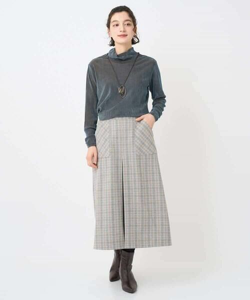 Maison de CINQ / メゾン ドゥ サンク ロング・マキシ丈スカート | レーヨン混ストレッチチェックスカート | 詳細19