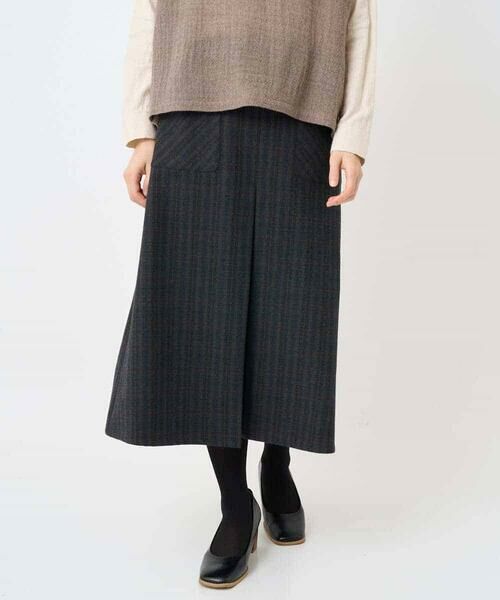 Maison de CINQ / メゾン ドゥ サンク ロング・マキシ丈スカート | レーヨン混ストレッチチェックスカート | 詳細2