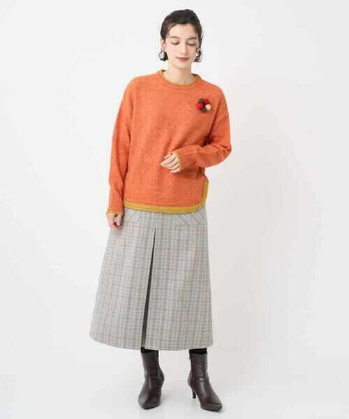 Maison de CINQ / メゾン ドゥ サンク ロング・マキシ丈スカート | レーヨン混ストレッチチェックスカート | 詳細24