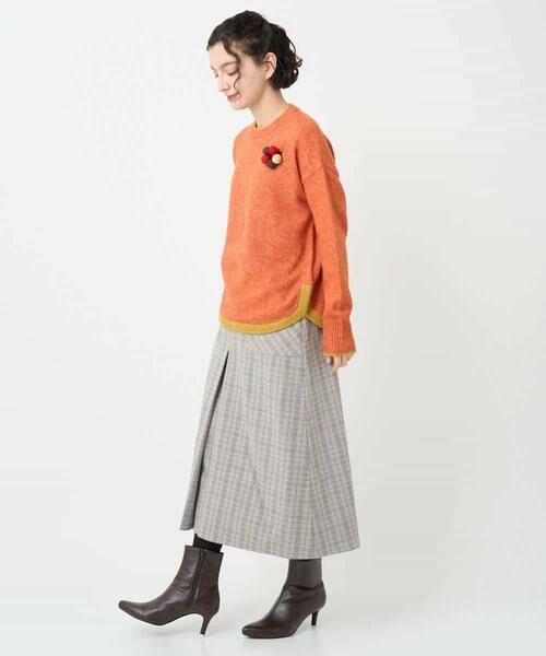 Maison de CINQ / メゾン ドゥ サンク ロング・マキシ丈スカート | レーヨン混ストレッチチェックスカート | 詳細25