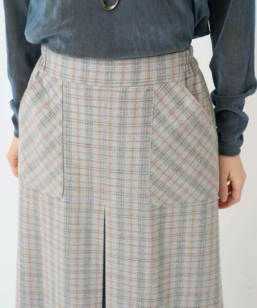 Maison de CINQ / メゾン ドゥ サンク ロング・マキシ丈スカート | レーヨン混ストレッチチェックスカート | 詳細6