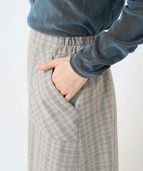 Maison de CINQ / メゾン ドゥ サンク ロング・マキシ丈スカート | レーヨン混ストレッチチェックスカート | 詳細7