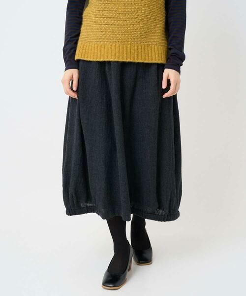 Maison de CINQ/メゾン ドゥ サンク [セットアップ対応]リファインガーゼスカート ダークグレー S