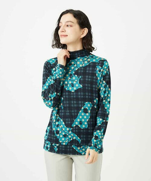 Maison de CINQ / メゾン ドゥ サンク カットソー | [日本製]ウールガーゼ天竺イタリアプリントカットソー | 詳細1