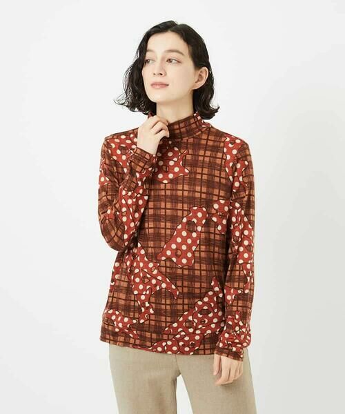 Maison de CINQ / メゾン ドゥ サンク カットソー | [日本製]ウールガーゼ天竺イタリアプリントカットソー | 詳細3