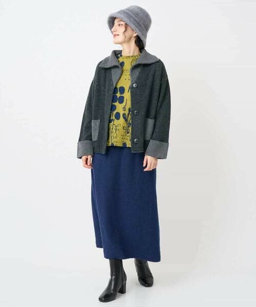 Maison de CINQ / メゾン ドゥ サンク カットソー | [日本製]幾何柄両面選針カットソー | 詳細26