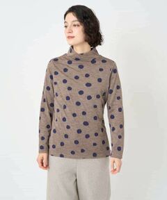 Maison de CINQ / メゾン ドゥ サンク カットソー | [日本製]先染め接結ドットジャガードカットソー