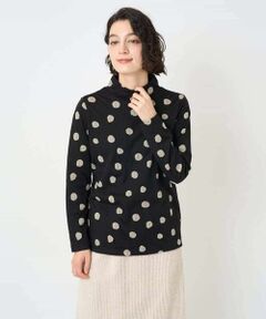 Maison de CINQ / メゾン ドゥ サンク カットソー | [日本製]先染め接結ドットジャガードカットソー