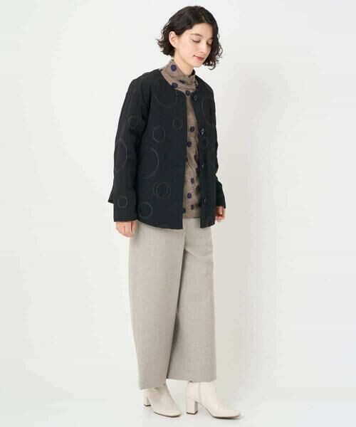 Maison de CINQ / メゾン ドゥ サンク カットソー | [日本製]先染め接結ドットジャガードカットソー | 詳細11