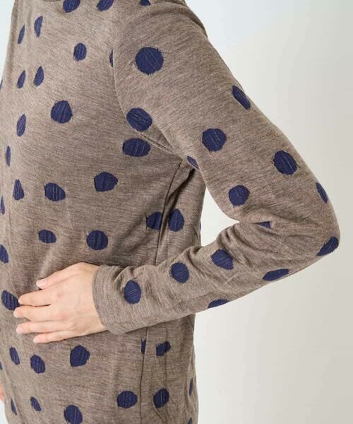 Maison de CINQ / メゾン ドゥ サンク カットソー | [日本製]先染め接結ドットジャガードカットソー | 詳細5