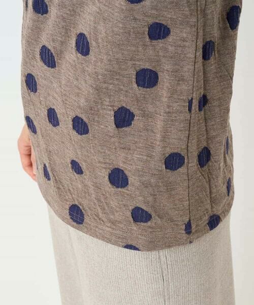Maison de CINQ / メゾン ドゥ サンク カットソー | [日本製]先染め接結ドットジャガードカットソー | 詳細6