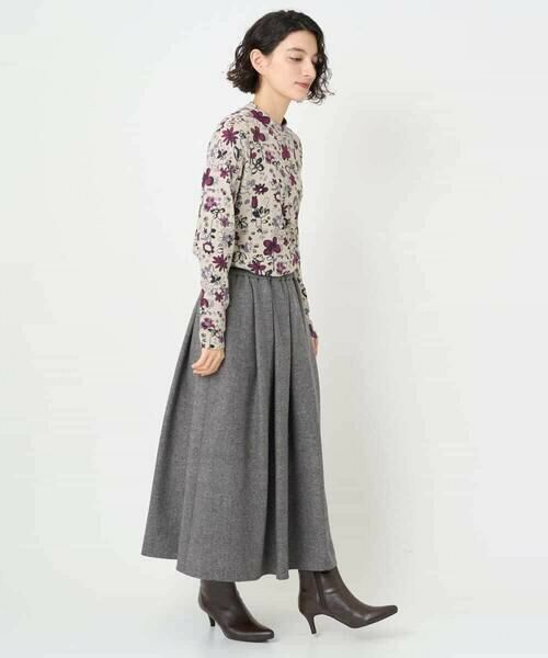 Maison de CINQ / メゾン ドゥ サンク カットソー | フワラープリントモックネック風プルオーバー | 詳細18