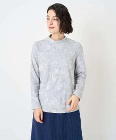 Maison de CINQ / メゾン ドゥ サンク カットソー | フラワー柄パイルジャガード起毛プルオーバー