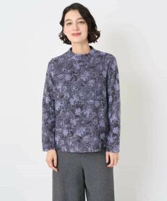 Maison de CINQ / メゾン ドゥ サンク カットソー | フラワー柄パイルジャガード起毛プルオーバー