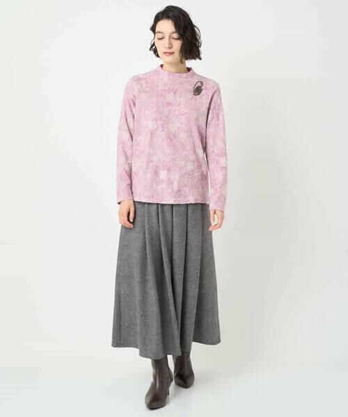 Maison de CINQ / メゾン ドゥ サンク カットソー | フラワー柄パイルジャガード起毛プルオーバー | 詳細18