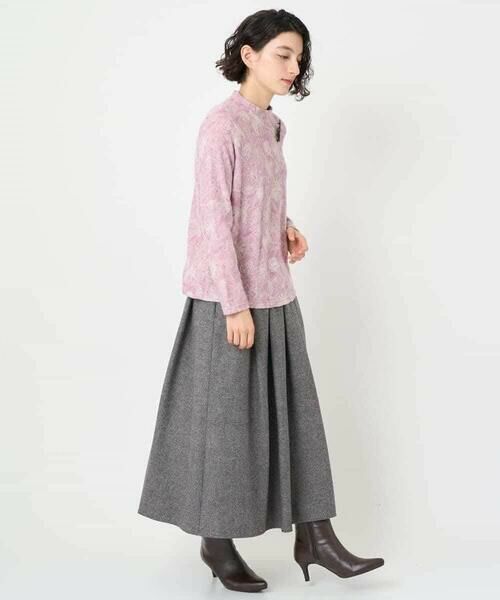 Maison de CINQ / メゾン ドゥ サンク カットソー | フラワー柄パイルジャガード起毛プルオーバー | 詳細19