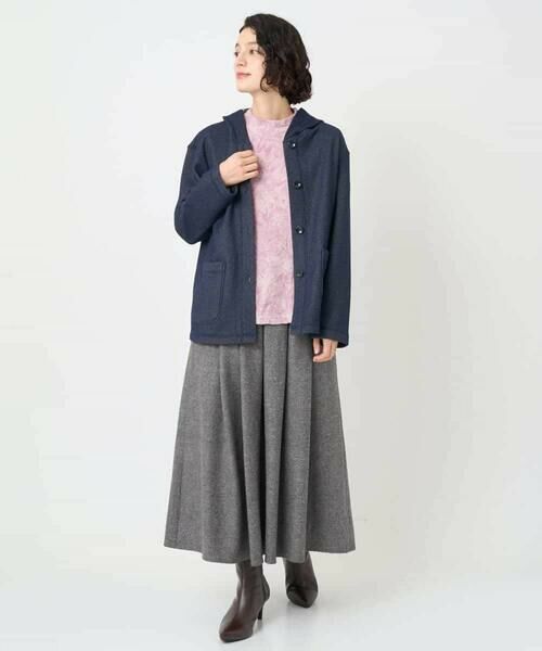 Maison de CINQ / メゾン ドゥ サンク カットソー | フラワー柄パイルジャガード起毛プルオーバー | 詳細21