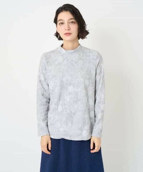 Maison de CINQ / メゾン ドゥ サンク カットソー | フラワー柄パイルジャガード起毛プルオーバー | 詳細4