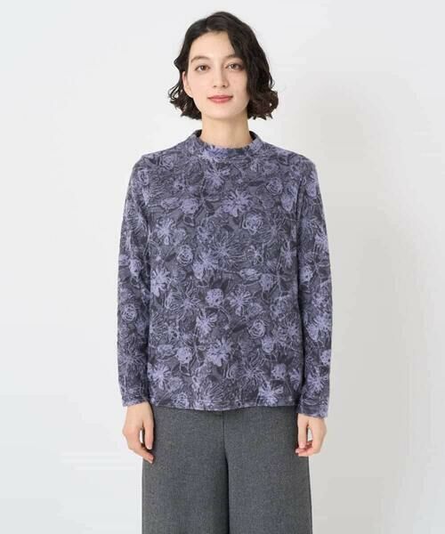 Maison de CINQ / メゾン ドゥ サンク カットソー | フラワー柄パイルジャガード起毛プルオーバー | 詳細5