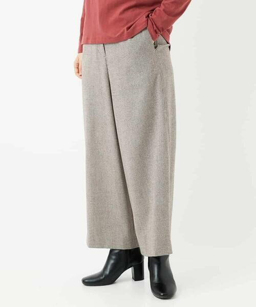 Maison de CINQ / メゾン ドゥ サンク その他パンツ | ガンクラブチェックワイドストレートパンツ(ベージュ)