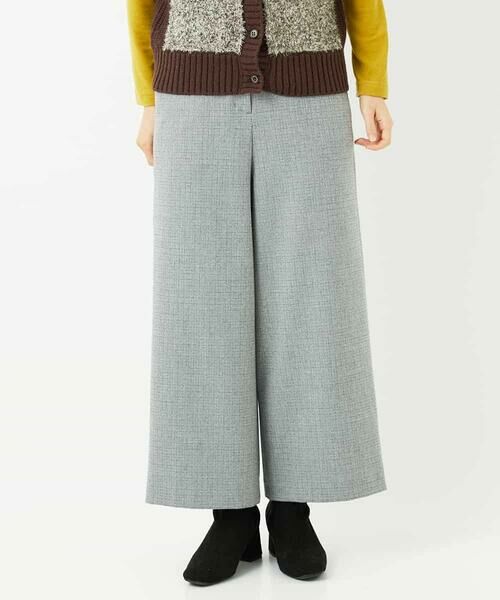 Maison de CINQ / メゾン ドゥ サンク その他パンツ | ガンクラブチェックワイドストレートパンツ(グレー)