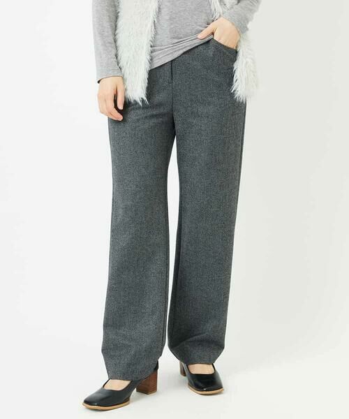 Maison de CINQ / メゾン ドゥ サンク チノ・ワークパンツ | [4サイズ展開]ウォッシャブルツイードストレートパンツ | 詳細2