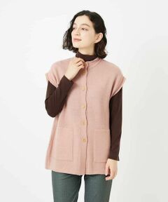 Maison de CINQ / メゾン ドゥ サンク ベスト | [日本製]シーレロングニットジレ