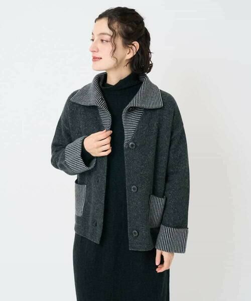 Maison de CINQ/メゾン ドゥ サンク [セットアップ対応]エキストラファインメリノ ウールニット ダークグリーン S