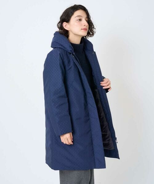 Maison de CINQ / メゾン ドゥ サンク ダウンジャケット・ベスト | シャドードットジャガードダウンコート（ネイビー）