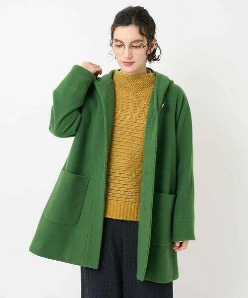 Maison de CINQ / メゾン ドゥ サンク その他アウター | ウールモッサフーディーコート | 詳細11