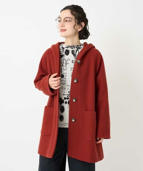 Maison de CINQ / メゾン ドゥ サンク その他アウター | ウールモッサフーディーコート | 詳細5