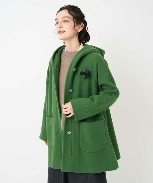 Maison de CINQ / メゾン ドゥ サンク その他アウター | ウールモッサフーディーコート | 詳細9