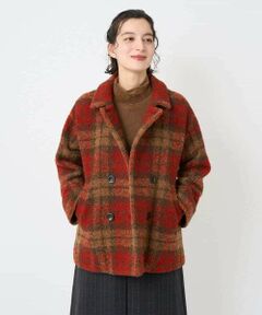 Maison de CINQ / メゾン ドゥ サンク ピーコート | ループチェックウールコート