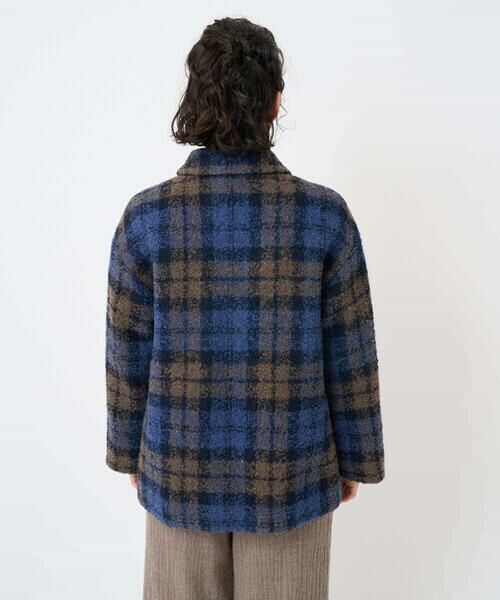 Maison de CINQ / メゾン ドゥ サンク ピーコート | ループチェックウールコート | 詳細14