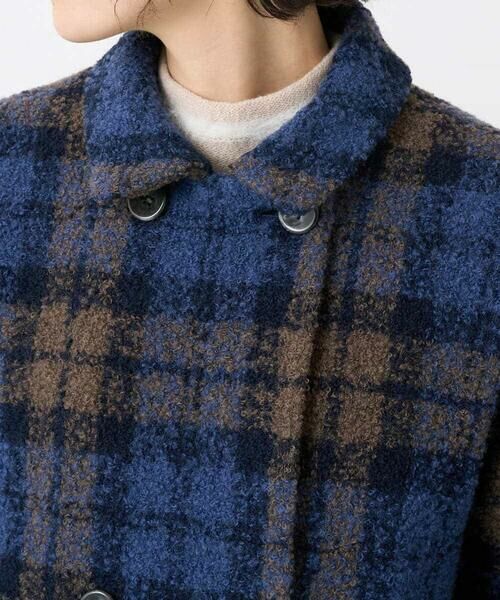 Maison de CINQ / メゾン ドゥ サンク ピーコート | ループチェックウールコート | 詳細15