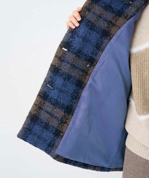Maison de CINQ / メゾン ドゥ サンク ピーコート | ループチェックウールコート | 詳細20