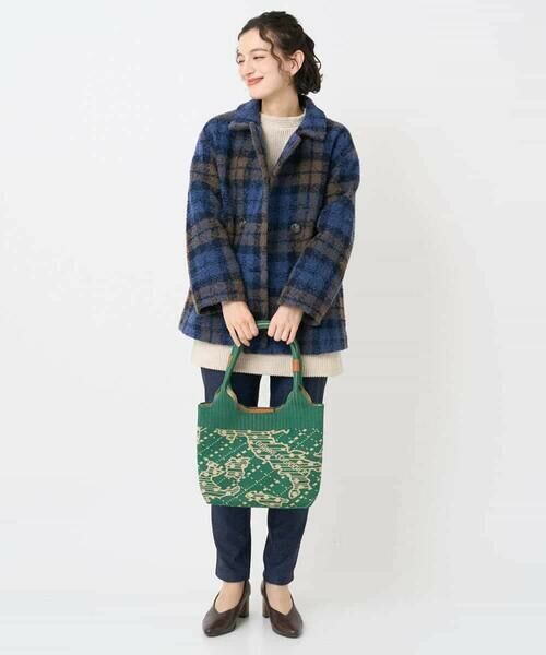 Maison de CINQ / メゾン ドゥ サンク ピーコート | ループチェックウールコート | 詳細30