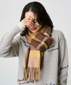 Maison de CINQ / メゾン ドゥ サンク マフラー・ショール・スヌード・ストール | カシミヤタッチ大判チェックストール